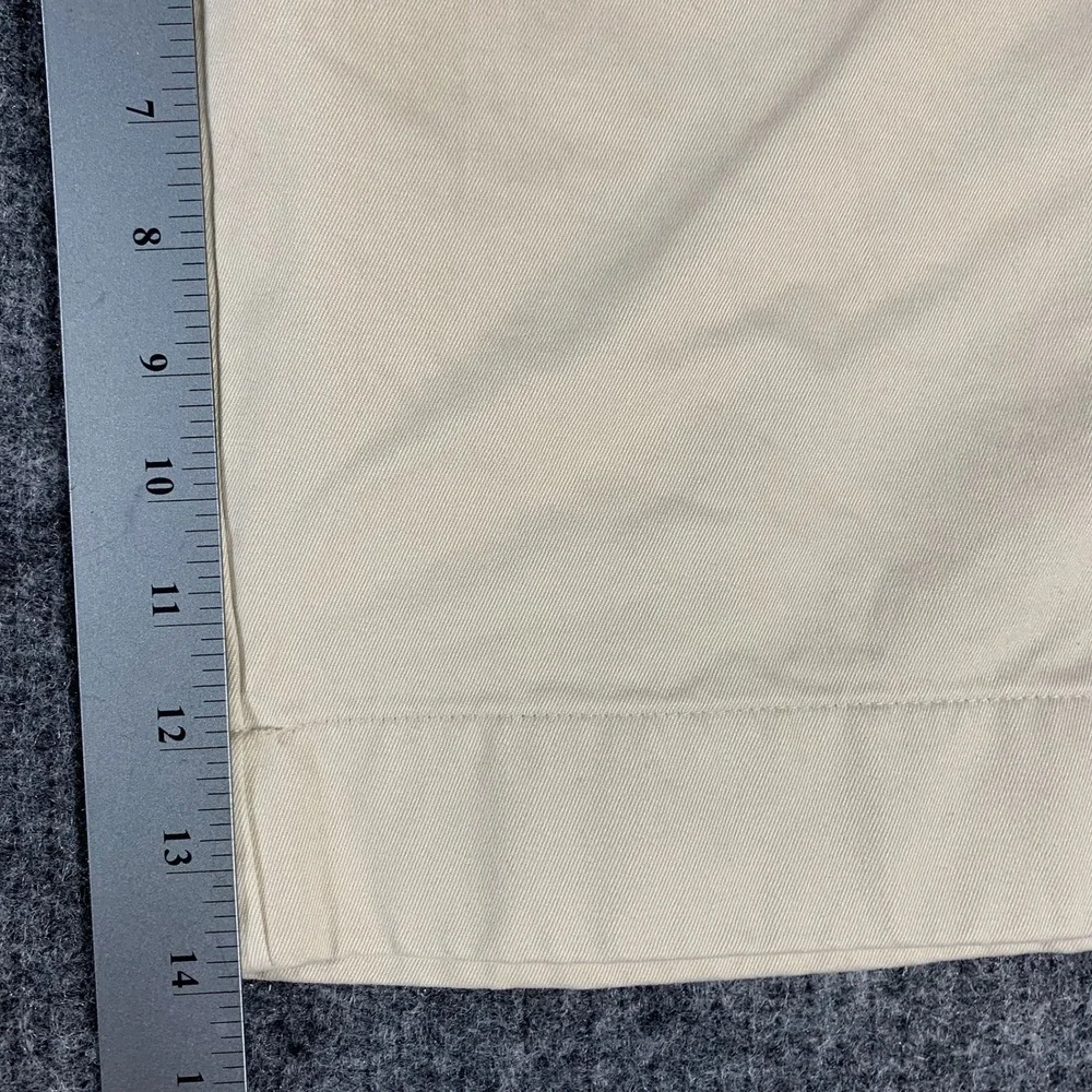 VTG Ralph Lauren Shorts Womens 10 Beige Bermuda Cotton Button Fly Khaki Casual